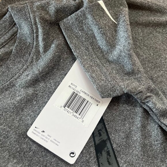 Nike Boys Swoosh Dri-FIT Short Sleeve Gray XS 3Y 4Y - Picture 4 of 5